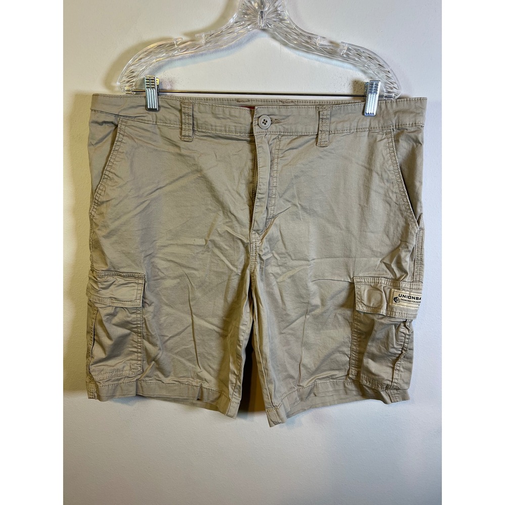 Unionbay Mens Cargo Shorts Stretch Cotton Twill Khaki Tan 38